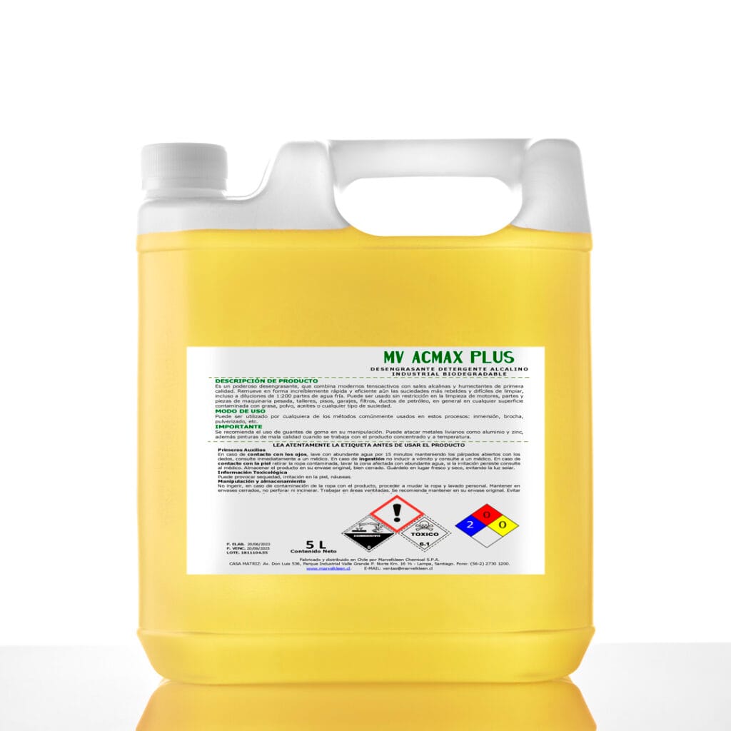 ACMAX PLUS, (Desengrasante muy fuerte sector alimento)