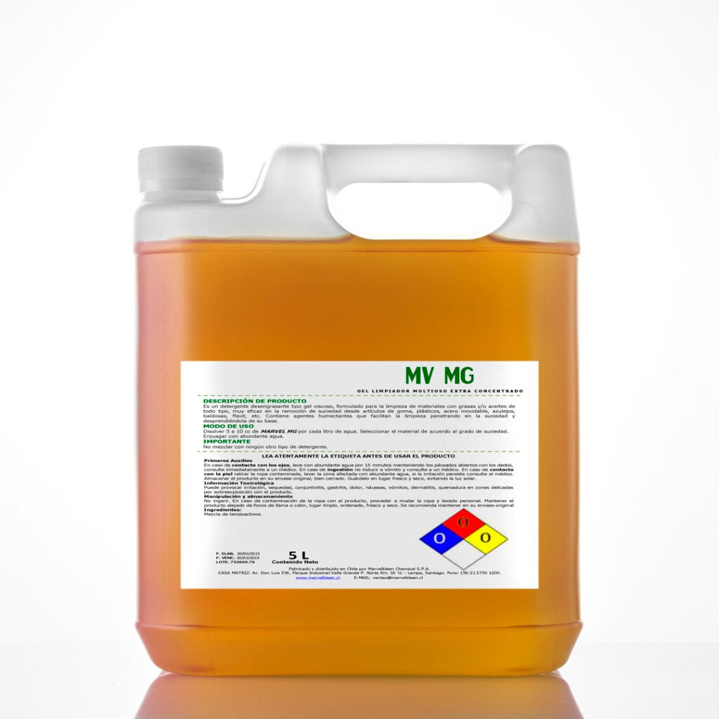 MG, detergente gel fino concentrado Premium multipropósito