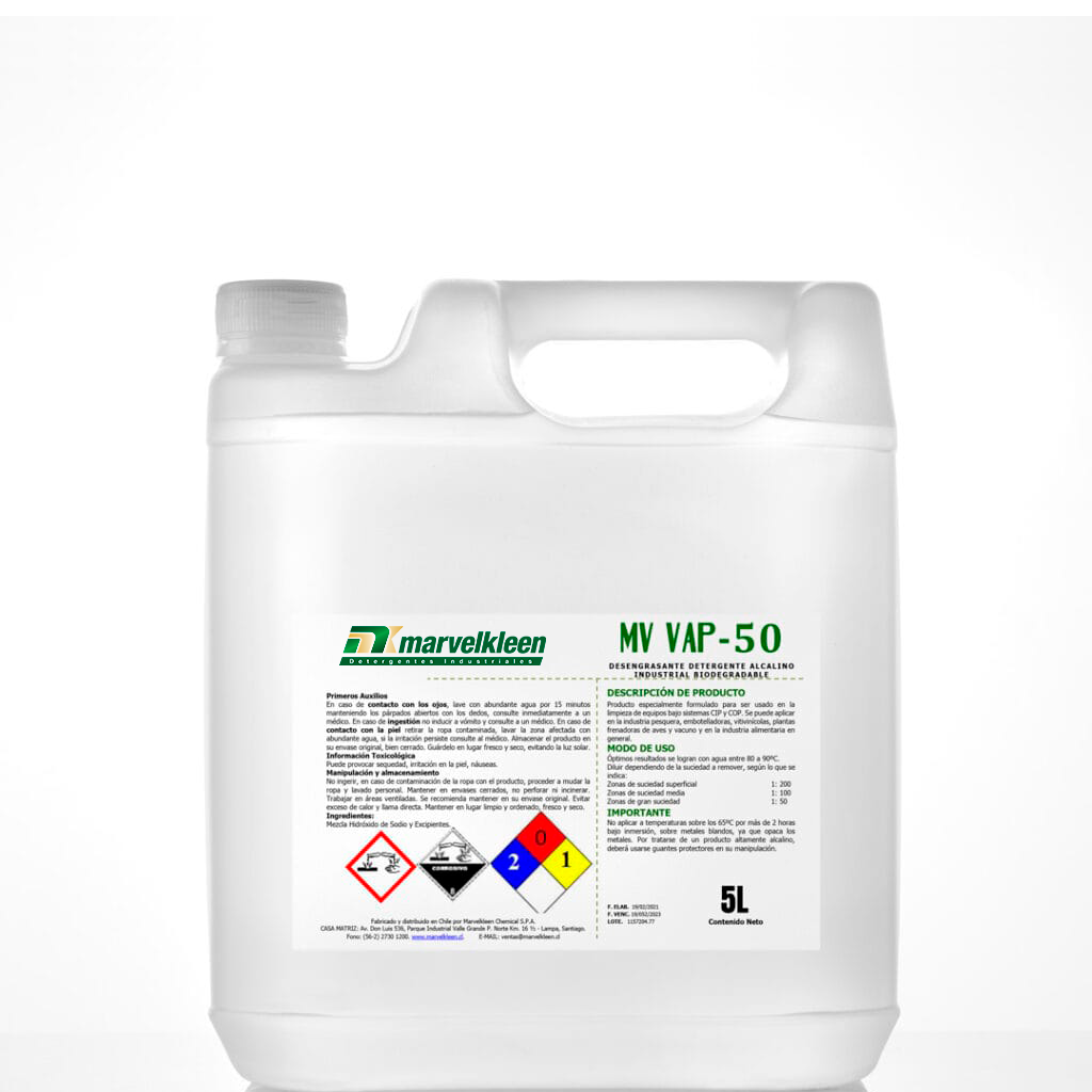 VAP- 50, desengrasante altísimo poder diluible