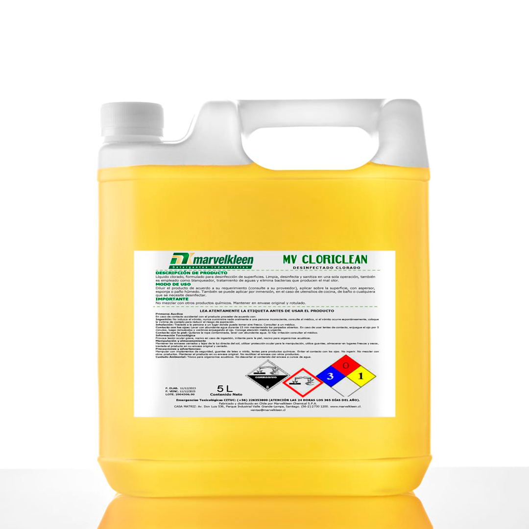 CLORICLEAN, (CLORO LIQUIDO 10%)